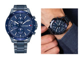  Shop Authentic Tommy Hilfiger Bank Quartz Blue Dial Blue Steel Strap Watch for Men - 1791720 - Luxxuri