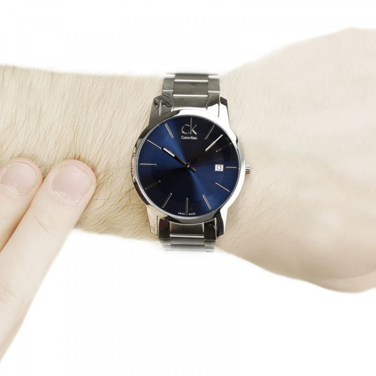  Shop Authentic Calvin Klein City Blue Dial Silver Steel Strap Watch for Men - K2G2114N - Luxxuri