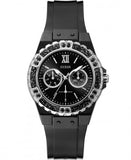  Shop Authentic Guess Limelight Diamonds Black Dial Black Rubber Strap Watch for Women - GW0041L5 - Luxxuri