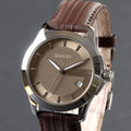  Shop Authentic Gucci G Timeless Quartz Brown Dial Brown Rubber Strap Watch For Men - YA126403 - Luxxuri