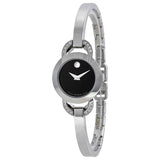  Shop Authentic Movado Rondiro Diamonds Black Dial Silver Steel Strap Watch For Women - 0606798 - Luxxuri