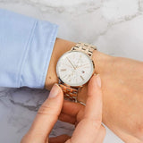  Shop Authentic Tommy Hilfiger Jenna Quartz White Dial Rose Gold Steel Strap Watch for Women - 1782070 - Luxxuri