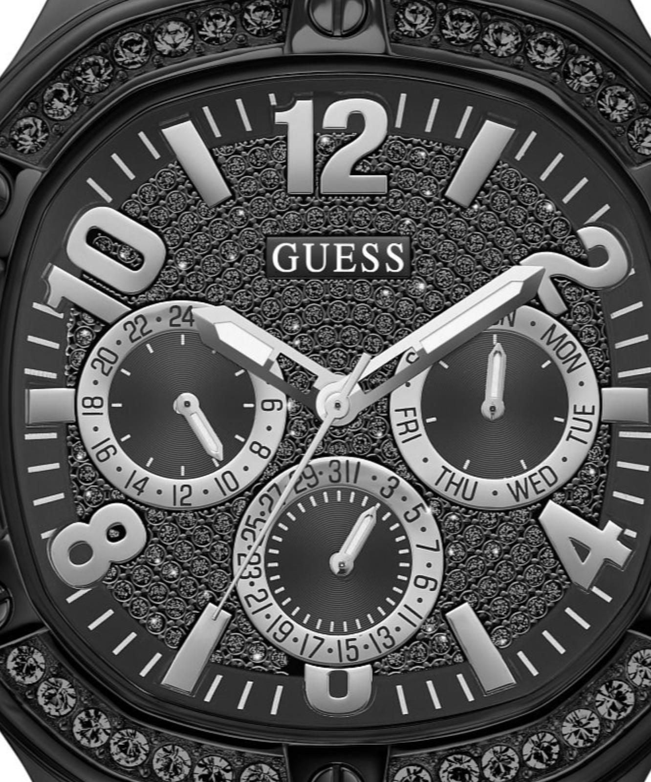  Shop Authentic Guess Duke Glitz Crystals Black Dial Black Steel Strap Watch For Men - GW0576G3 - Luxxuri