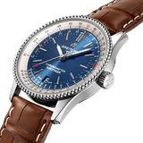  Shop Authentic Breitling Navitimer Automatic 38mm Blue Dial Brown Leather Strap Mens Watch - A17325211C1P2 - Luxxuri