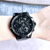  Shop Authentic Tommy Hilfiger Henry Chronograph Black Dial Black Steel Strap Watch For Men - 1710478 - Luxxuri