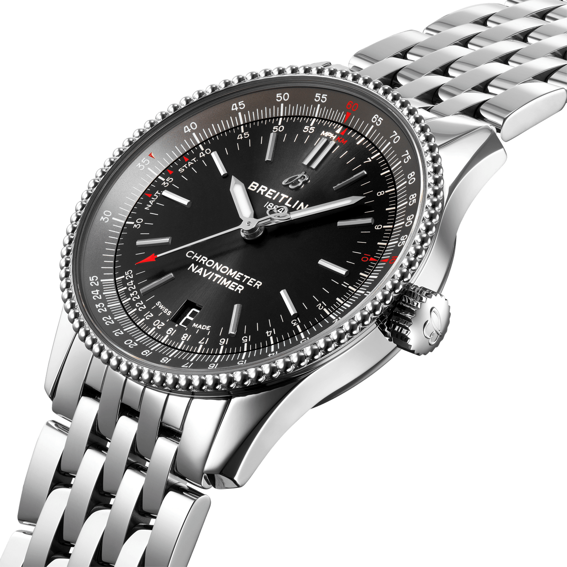  Shop Authentic Breitling Navitimer Automatic 38mm Black Dial Stainless Steel Mens Watch - A17325241B1A1 - Luxxuri