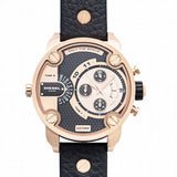  Shop Authentic Diesel Little Daddy Black & Gold Dial Black Leather StrapWatch For Men - DZ7282 - Luxxuri