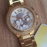  Shop Authentic Michael Kors Camille Silver Diamonds Dial Gold Steel Strap Watch for Women - MK5756 - Luxxuri