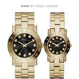  Shop Authentic Marc Jacobs Amy Glitz Black Dial Gold Steel Strap Watch for Women - MBM3334 - Luxxuri