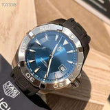  Shop Authentic Tag Heuer Aquaracer Quartz Blue Dial Black Rubber Strap Watch for Men - WAY1112.FT8021 - Luxxuri