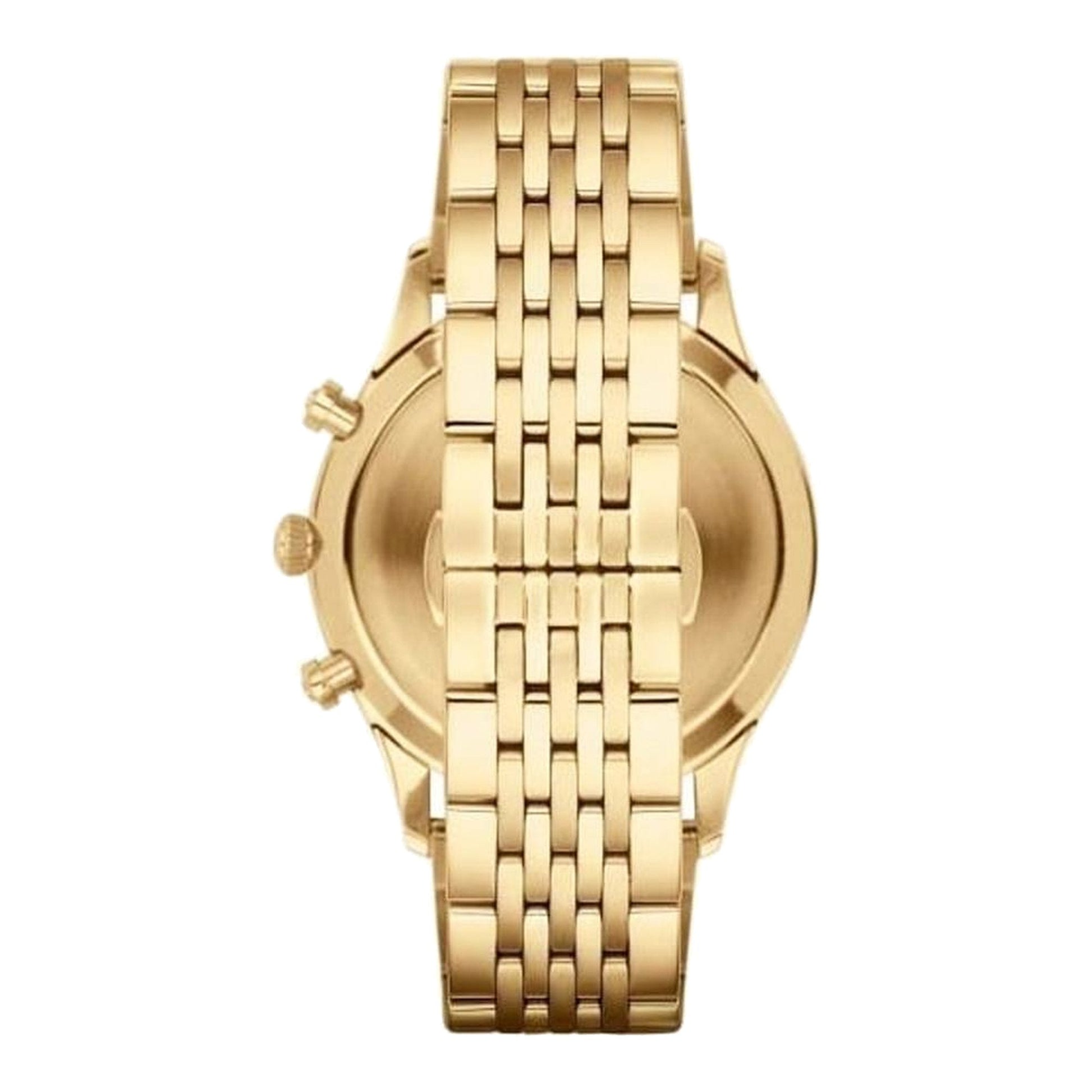  Shop Authentic Emporio Armani Classic Chronograph Black Dial Gold Steel Strap Watch For Men - AR1893 - Luxxuri