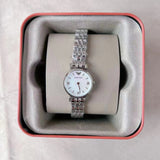  Shop Authentic Emporio Armani Gianni White Dial Silver Steel Strap Watch For Women - AR1763 - Luxxuri