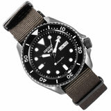  Shop Authentic Seiko 5 Sport Automatic Black Dial Green Nylon Strap Watch For Men - SRPD65K4 - Luxxuri