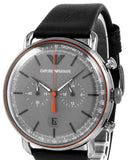  Shop Authentic Emporio Armani Aviator Grey Dial Grey Leather Strap Watch For Men - AR11168 - Luxxuri