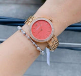  Shop Authentic Swarovski Daytime Quartz Coral Dial Rose Gold Steel Strap Watch for Women - 5182250 - Luxxuri