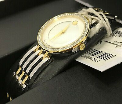  Shop Authentic Movado Esperanza Mother of Pearl Dial Two Tone Steel Strap Watch For Women - 0607085 - Luxxuri