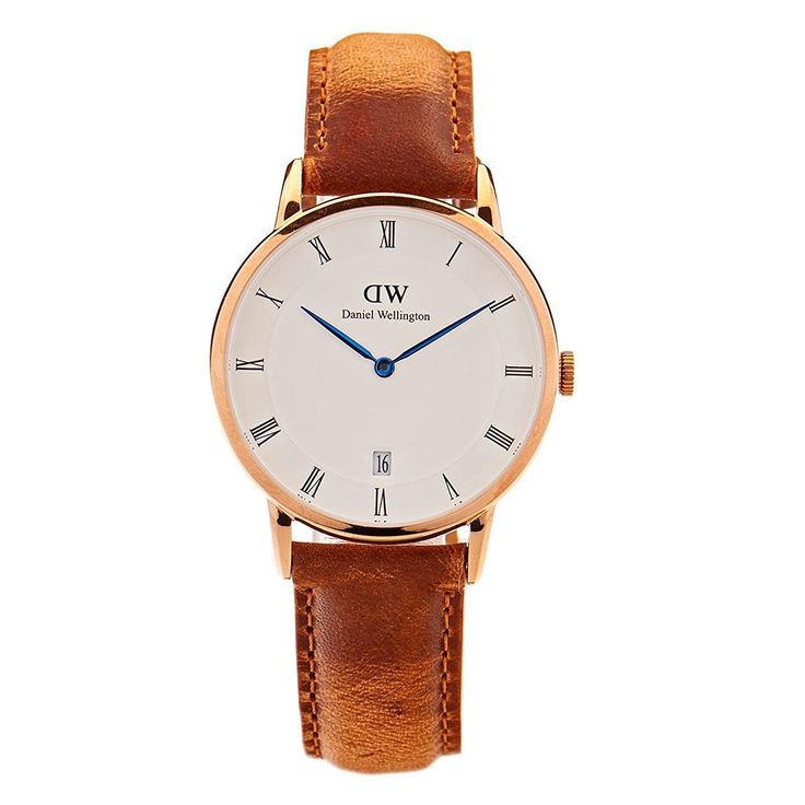  Shop Authentic Daniel Wellington Dapper Durham White Dial Brown Leather Strap Watch For Women - DW00100113 - Luxxuri