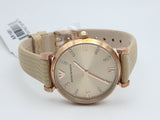 Shop Authentic Emporio Armani Gianni T Bar Gunmetal Dial Beige Leather Strap Watch For Women - AR1681 - Luxxuri