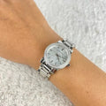  Shop Authentic Burberry The City Diamonds Silver Dial Silver Steel Strap Watch for Women - BU9220 - Luxxuri