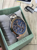  Shop Authentic Guess Horizon Chronograph Blue Dial Two Tone Steel Strap Watch For Men - W0379G7 - Luxxuri