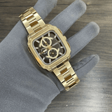  Shop Authentic Fossil Inscription Multifunction Black Dial Gold Steel Strap Watch for Men - BQ2656 - Luxxuri