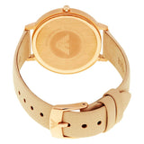 Shop Authentic Emporio Armani Kappa Rose Gold & White Dial Beige Nude Leather Strap Watch For Women - AR2510 - Luxxuri
