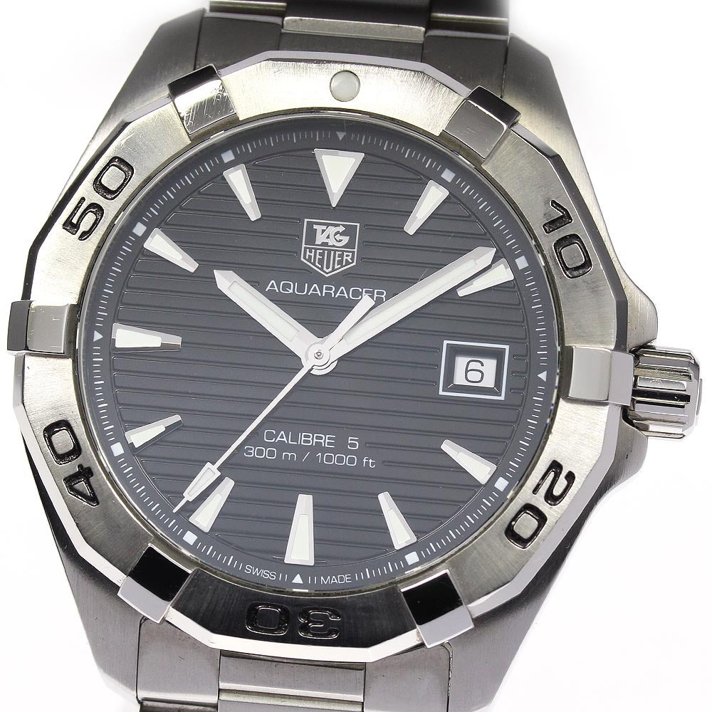  Shop Authentic Tag Heuer Aquaracer Automatic Black Dial Silver Steel Strap Watch for Men - WAY2110.BA0928 - Luxxuri