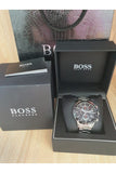  Shop Authentic Hugo Boss Rafale Chronograph Black Dial Silver Steel Strap Watch for Men - 1513509 - Luxxuri