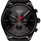  Shop Authentic Tissot T Classic PR 100 Chronograph Black Dial Black Mesh Bracelet Watch For Men - T101.417.33.051.00 - Luxxuri
