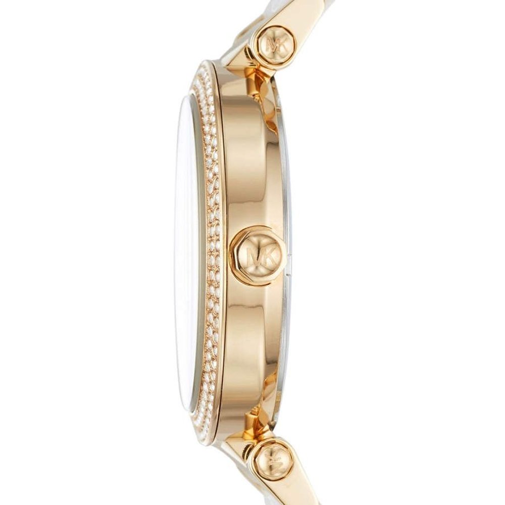 Michael Kors Parker Mother of Pearl Dial Two Tone Steel Strap Watch for Women - MK6400