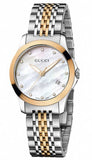  Shop Authentic Gucci G Timeless Diamonds Mother of Pearl Dial Two Tone Mesh Bracelet Watch For Women - YA126514 - Luxxuri