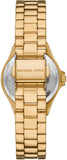  Shop Authentic Michael Kors Lennox Three Hand Black Dial Gold Steel Strap Watch For Women - MK7394 - Luxxuri