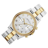  Shop Authentic Marc Jacobs Henry Chronograph Silver Dial Two Tone Steel Strap Watch for Women - MBM3197 - Luxxuri
