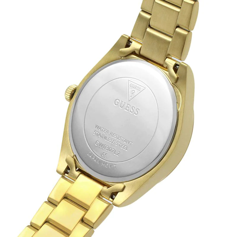  Shop Authentic Guess Luna Diamonds Black Dial Gold Steel Strap Watch for Women - GW0307L2 - Luxxuri