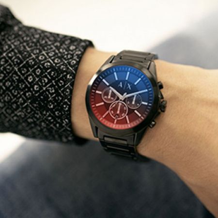  Shop Authentic Armani Exchange Drexler Chronograph Black Dial Black Steel Strap Watch For Men - AX2615 - Luxxuri