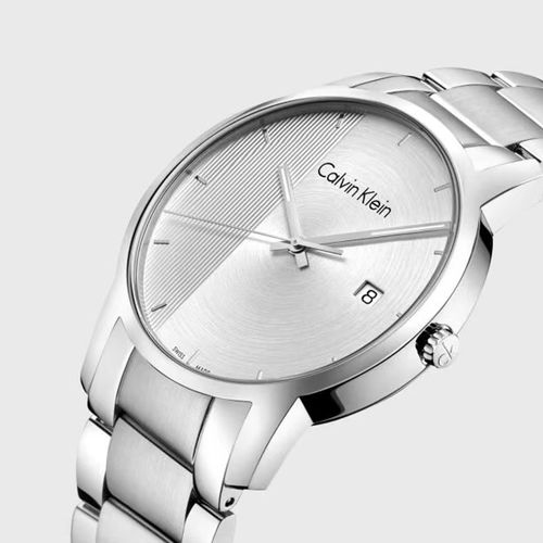  Shop Authentic Calvin Klein City Chronograph White Dial Silver Steel Strap Watch for Men - K2G2G14X - Luxxuri