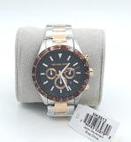  Shop Authentic Michael Kors Layton Chronograph Black Dial Two Tone Steel Strap Watch For Men - MK8913 - Luxxuri