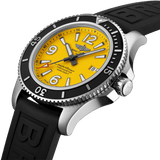  Shop Authentic Breitling Superocean Automatic 44mm Yellow Dial Black Rubber Strap Watch for Men - A17367021I1S1 - Luxxuri