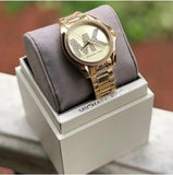  Shop Authentic Michael Kors Bradshaw Quartz Gold Dial Gold Steel Strap Watch For Women - MK6555 - Luxxuri