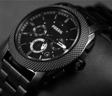  Shop Authentic Fossil Machine Chronograph Black Dial Black Steel Strap Watch for Men - FS4552 - Luxxuri