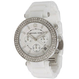  Shop Authentic Michael Kors Parker White Dial White Leather Strap Watch for Women - MK5848 - Luxxuri