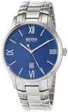  Shop Authentic Hugo Boss Governer Blue Dial Silver Steel Strap Watch for Men - 1513487 - Luxxuri