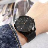  Shop Authentic Calvin Klein Minimal Black Dial Black Mesh Bracelet Watch for Men - K3M21421 - Luxxuri