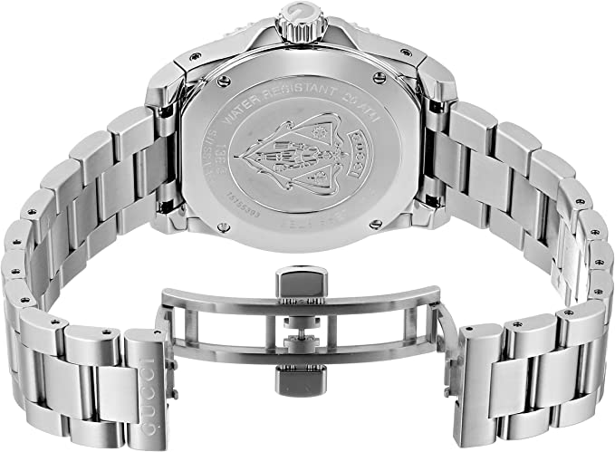  Shop Authentic Gucci Dive Quartz Blue Dial Silver Steel Strap Watch For Men - YA136311 - Luxxuri