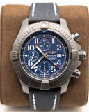  Shop Authentic Breitling Super Avenger Chronograph 48 Night Mission Blue Dial Blue Leather Strap Watch for Men - V13375101C1X2 - Luxxuri