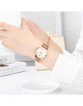 Shop Authentic Calvin Klein Stately White Dial Gold Steel Strap Watch for Women - K3G2362W - Luxxuri
