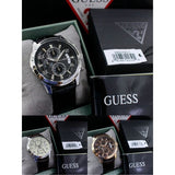  Shop Authentic Guess Exec Chronograph Quartz Black Dial Black Leather Strap Watch for Men - W0076G1 - Luxxuri
