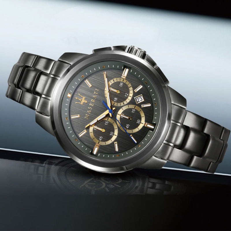  Shop Authentic Maserati Successo Chronograph Gray Dial Gray Steel Strap Watch For Men - R8873621007 - Luxxuri
