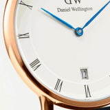  Shop Authentic Daniel Wellington Dapper Durham White Dial Brown Leather Strap Watch For Women - DW00100113 - Luxxuri
