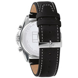  Shop Authentic Tommy Hilfiger Parker Chronograph Quartz Grey Dial Black Leather Strap Watch For Men - 1791838 - Luxxuri